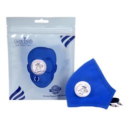 Advind Healthcare Smog Guard N95 Mask With One Valve Extra Small Pack of 5 - Blue image 2