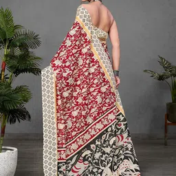 Panzora Ajrak Block Block Print Saree image 4