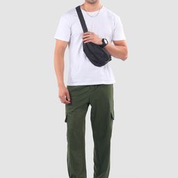 Beyoung Men Army Green Parachute Cargo Pants-image-50