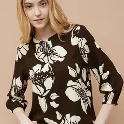 Fame Forever by Lifestyle Women Floral Printed Tie-Up Neck Top-picture-29