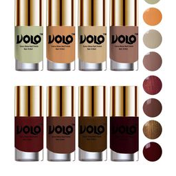 VOLO Set Of 8 Extra Shine Nail Polish-9.9ml Each- Combo-No-35-29