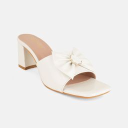 DressBerry PU Party Block Sandals with Bows-29