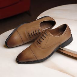 LOUIS STITCH Men British Tan Premium Egyptian Crust Leather Formal Derbys-image-18