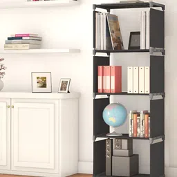 Decent Hut Black 5 Shelves Bookcase-18