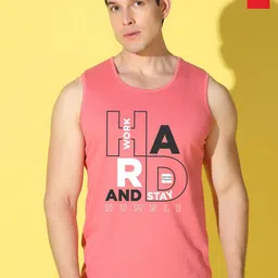 WOOSTRO Men Pack Of 2 Printed Super Combed Cotton Gym Vests VWS26(HARD PEACH)(RUN RED)-picture-3