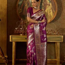 S.K.C Woven Design Zari Banarasi Saree-image-84
