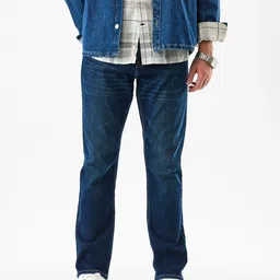 Snitch Men Indigo Relaxed Fit Mid-Rise Light Fade Stretchable Jeans-picture-23