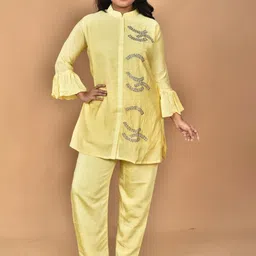 Morchari Embroidered Top With Trouser Co-Ords-image-45