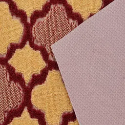 Myntra Elegant Homes 2-Pcs Red & Beige Printed Cotton Rectangular Anti-Slip Doormats image 2