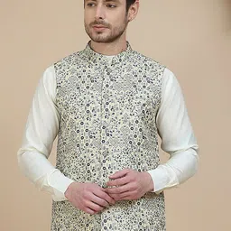 Jompers Woven Design Nehru Jacket-16