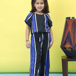 Baawri Girls Striped Top with Trousers-image-92