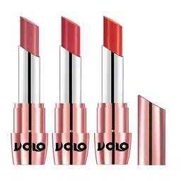 VOLO Set Of 3 Creme Matte Lipstick 3.5g Each - Peach 632-Light Peach 633-Orange 649 image 1