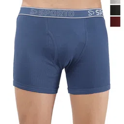 Sporto by Macho Men Pack Of 4 Anti-Rash Short Trunks Sprto_M1030-Dnm1-G1-M1-Olv1-L-picture-31
