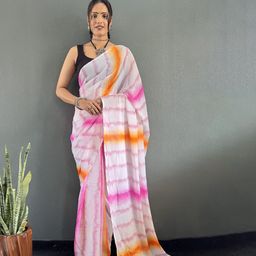 FLOURIOUS Pure Chiffon Saree-image-26