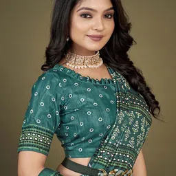 Anouk Rustic Bagh Silk Blend Bagh Saree image 5