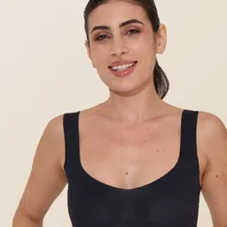 Krvvy Solid Medium Coverage Removable Padding Bralette Bra-0