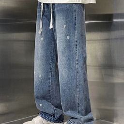 HERE&NOW Men Mildly Distressed Light Fade Jeans-image-91