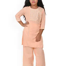 Cloth Bites Girls Printed Regular Gotta Patti Kurta with Pyjamas-image-91