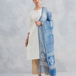 Fabindia Printed Cotton Silk Dupatta-picture-52