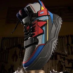 The Souled Store Men Transformers Printed Lightweight PU Mid-Top Lace-Ups Sneakers-image-39