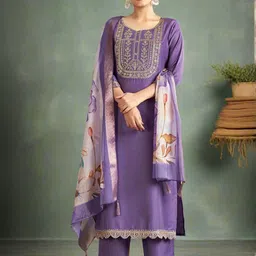 CaniBani Viscose Rayon Embroidered Kurta Sets-picture-14