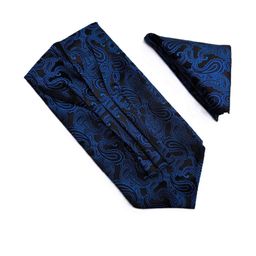 VOICI Paisley Cravat Ascot Necktie & Pocket Square Combo-image-55