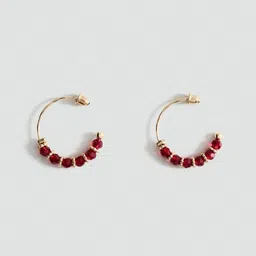 MANGO Circular Half Hoop Earrings-34