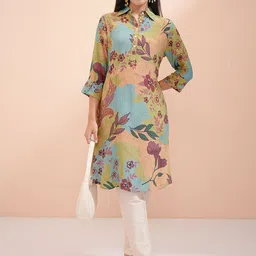 Vishudh Women Floral Printed Sequinned Floral Kurta-picture-47