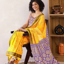Saree mall Bandhani Ready to Wear Bagru Sarees-picture-6