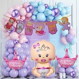 Solid Its My Half Birthday Decorations Set For Girls, 6 Month Birthday Set of 40) Balloon-30