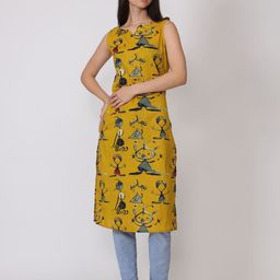 ETRAANA Printed Pure Cotton V-Neck Kurta-picture-54