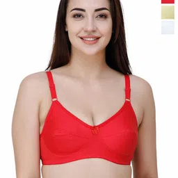 College Girl Women Pack Of 3 Full Coverage Cotton Everyday Bra-image-70