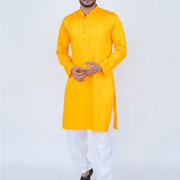Echo Ethnic Mandarin Collar Straight Cotton Kurta-image-55