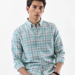 Snitch Men Slim Fit Tartan Checks Checked Casual Shirt-image-89