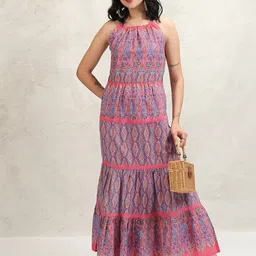 Vishudh Ethnic Motifs Printed  Maxi Dress-image-30