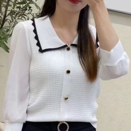 KPOP Women Checked Cardigan-image-17