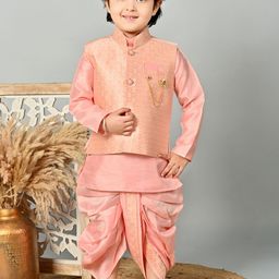 BT DEZINES Boys Regular Thread Work Kurta with Dhoti Pants-53