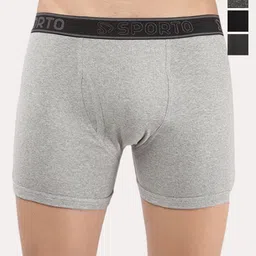 Sporto by Macho Pack Of 4 Outer Elasticated Short Trunks - Sprto_M1030-A1-B1-CH1-G1-S-picture-16