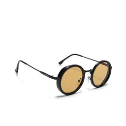 Voyage Unisex Brown Lens & Black Round Sunglasses with UV Protected Lens 5245MG7116-17