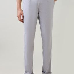 ColorPlus Men Textured Smart Slim Fit Trousers-picture-12