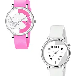 Gopal Shopcart Unisex Dial & Straps Analogue Watch 601 Pink 602 White-image-51