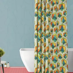 ArtzFolio Green & Red Printed WaterProof Shower Curtain-image-88