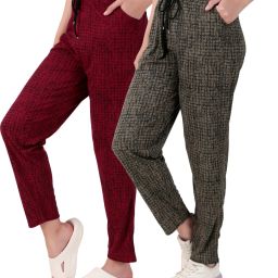 Pack of 2 Women Printed Multicolor Track Pants-image-69