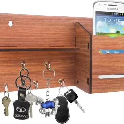 Basic Key Holder No of Hooks 5 Wood Key Holder-image-4
