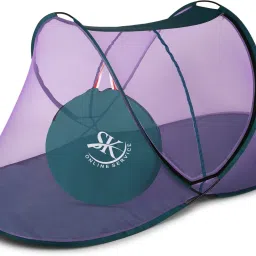 Polyester Adults Washable Attractive Sleeping Single Bed Mosquito Net With Cloth Base/ Portable Single Bed Mosquito Net With Large Zippers For Easy Entrance And Exit (Purple) Mosquito Net-29