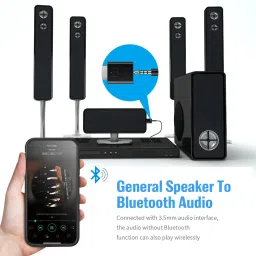 rpmsd v5.0 Car Bluetooth Device with Audio Receiver, 3.5mm Connector, Adapter Dongle image 3