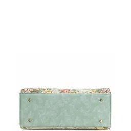 Exotic Floral Printed Structured Handheld Bag image 4