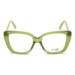 IRUS Women Full Rim Butterfly Shiny Crystal Green Acetate Eyeglass Frame (51)-picture-48