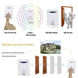 Wireless Remote Control Chime Door Bell with Double-Receiver Wireless Door Chime image 4