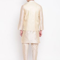 MAG Regular Dupion Silk Kurta & Churidar With Waistcoat image 5
